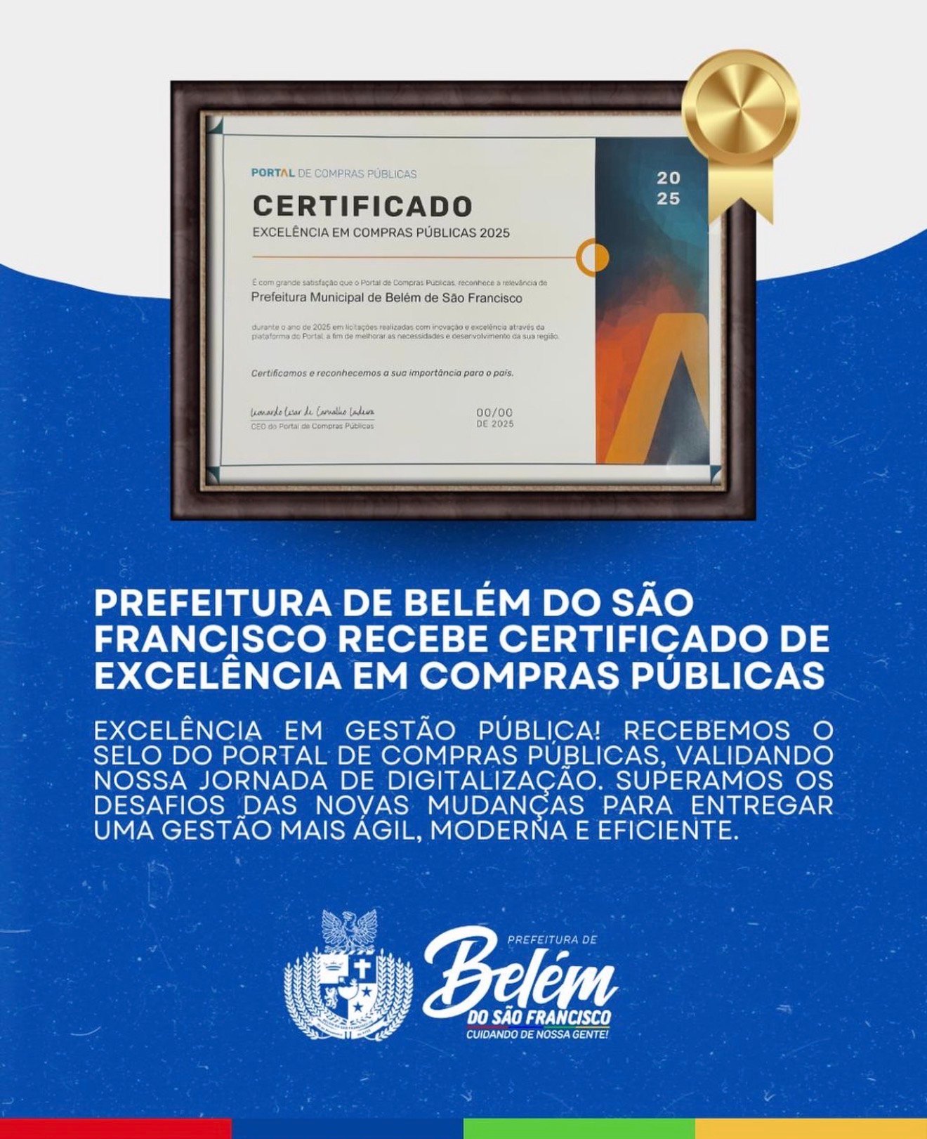 Prefeitura de Belém do São Francisco recebe certificado de excelência em compras públicas