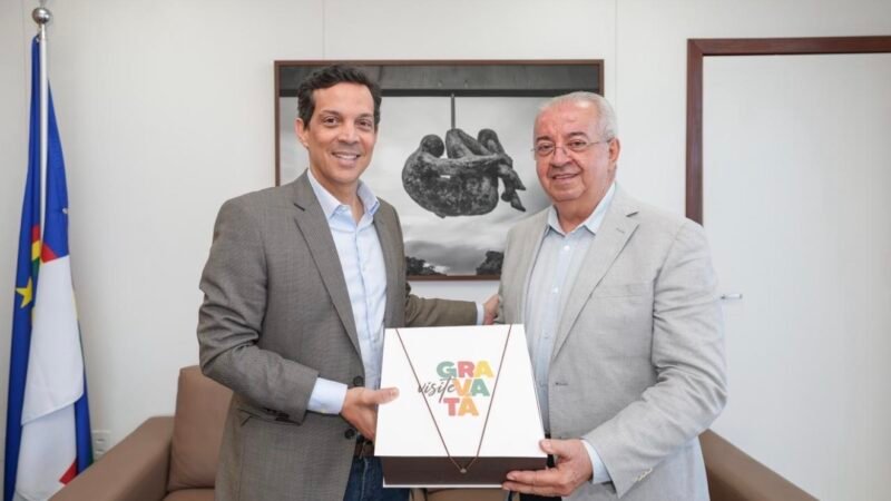 Prefeito de Gravatá Joselito Gomes realiza visita institucional ao presidente do TCE-PE no Recife