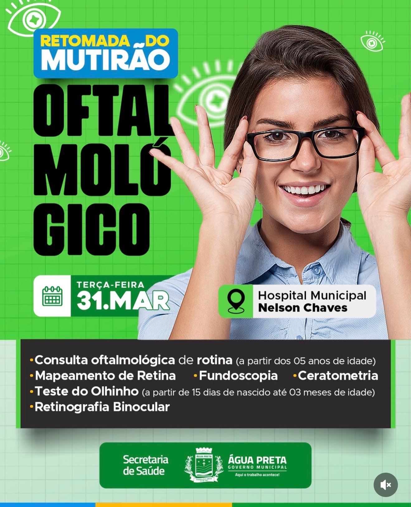 Retomada do Mutirão Oftalmológico leva atendimento especializado à população de Água Preta