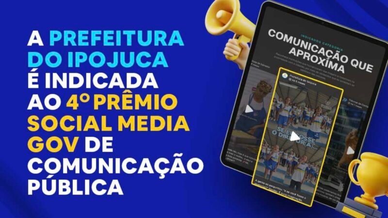 Prefeitura do Ipojuca é indicada a prêmio nacional de comunicação pública e reforça protagonismo digital