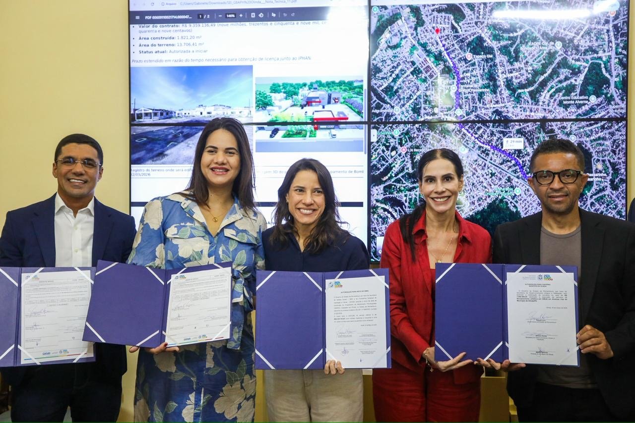 Governadora Raquel Lyra anuncia R$ 32 milhões em investimentos para pavimentação de vias e reforma do Grupamento dos Bombeiros em Olinda