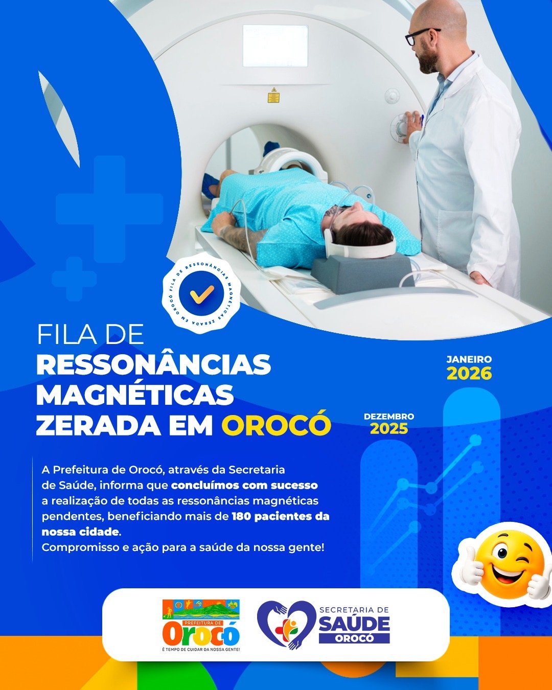 Prefeito Ismael Lira comemora avanço na saúde, Orocó zera fila de ressonâncias magnéticas e beneficia mais de 180 pacientes