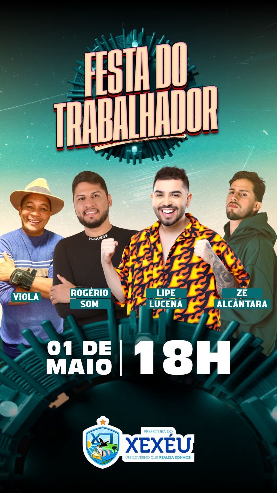 Xexéu anuncia grande Festa do Trabalhador com atrações musicais no dia 1º de maio