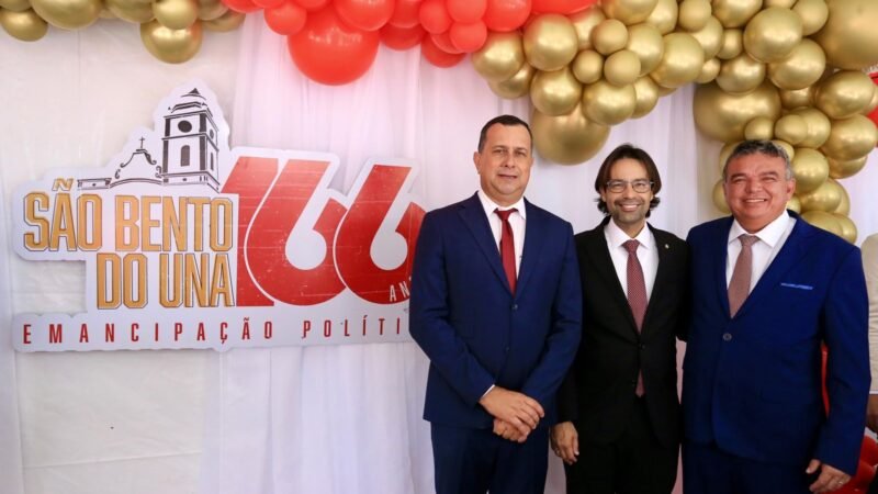 Diogo Moraes participa das comemorações pelos 166 anos de São Bento do Una