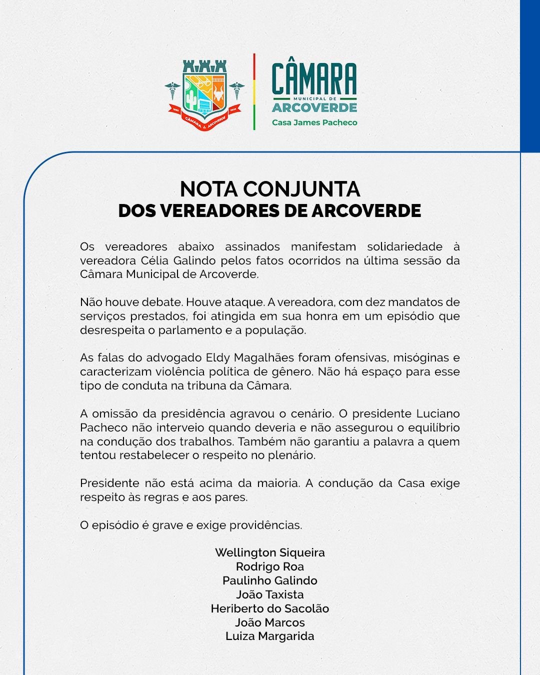 VEREADORES REAGEM AO CAOS NA CÂMARA DE ARCOVERDE E APONTAM OMISSÃO DA PRESIDÊNCIA EM ATAQUES NA TRIBUNA