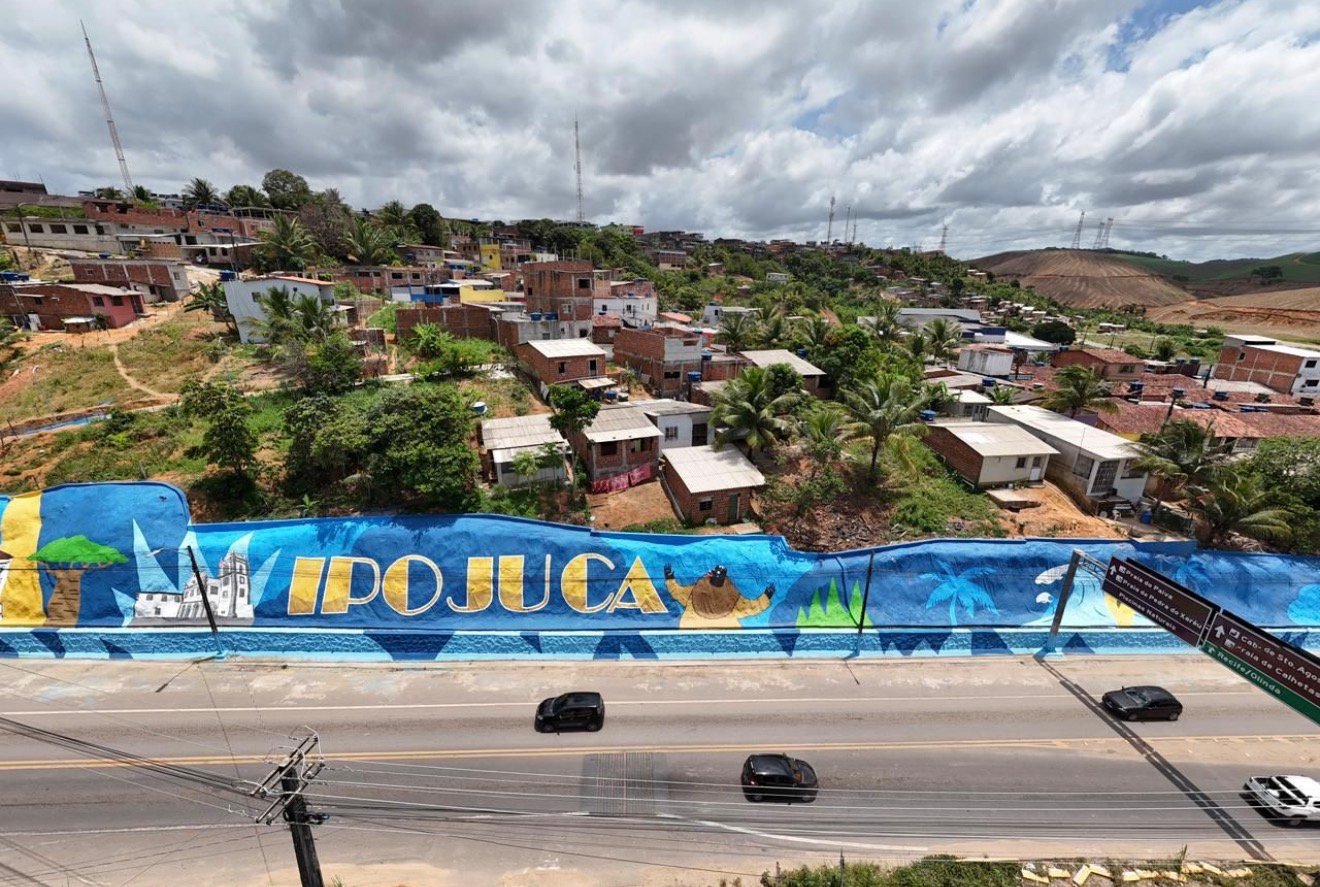 Carlos Santana une obra estruturadora e painel artístico na entrada de Ipojuca garantindo segurança, identidade cultural e desenvolvimento urbano