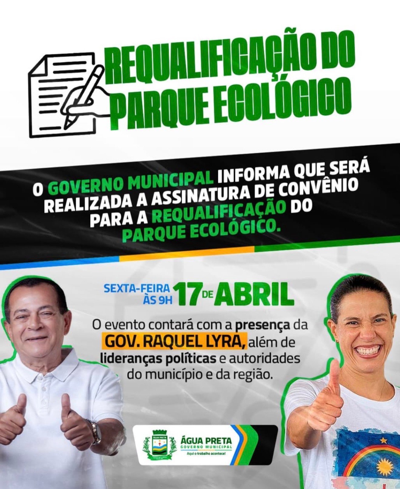 Prefeito Miruca vira a chave com obra estruturante inédita em Água Preta ao lado da governadora Raquel Lyra