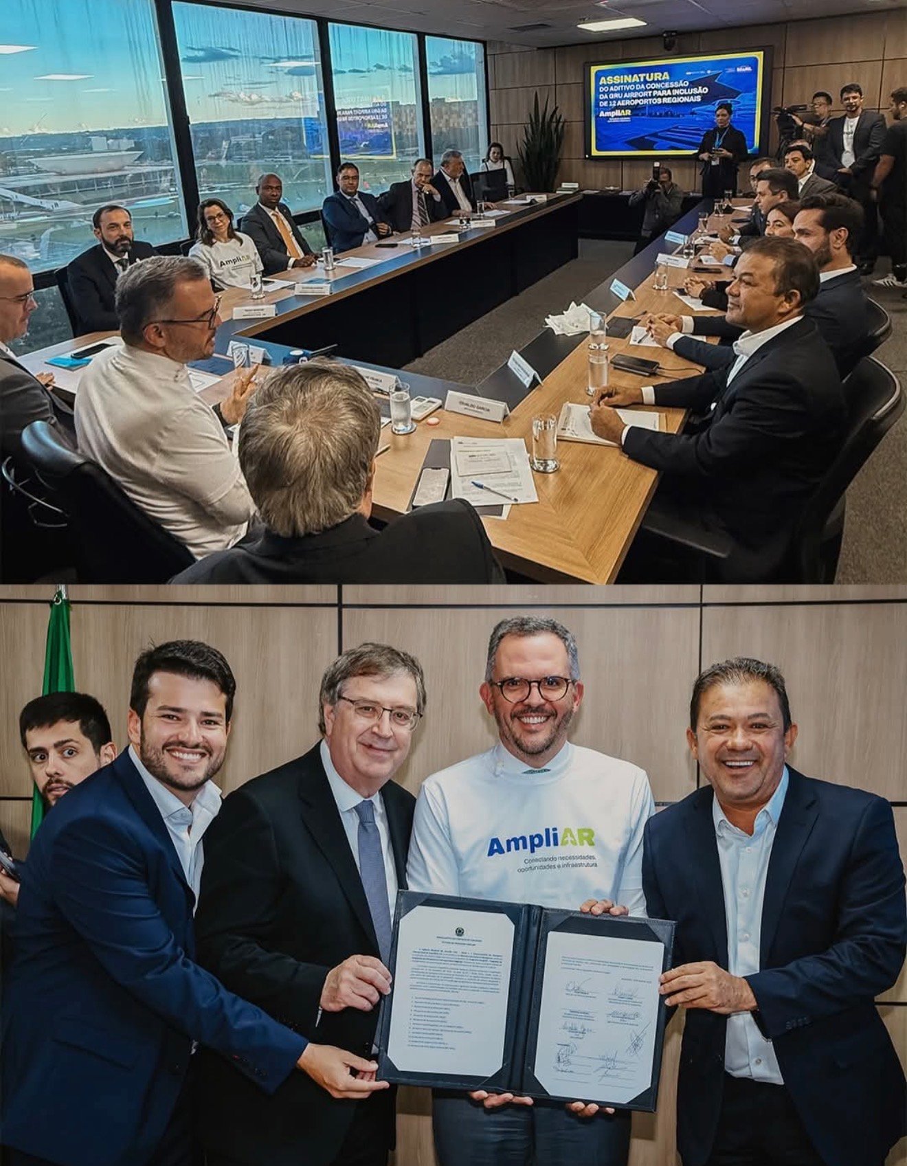 Prefeito de Araripina participa de assinatura que garante inclusão do aeroporto no sistema nacional de aviação; investimento de R$ 19 milhões