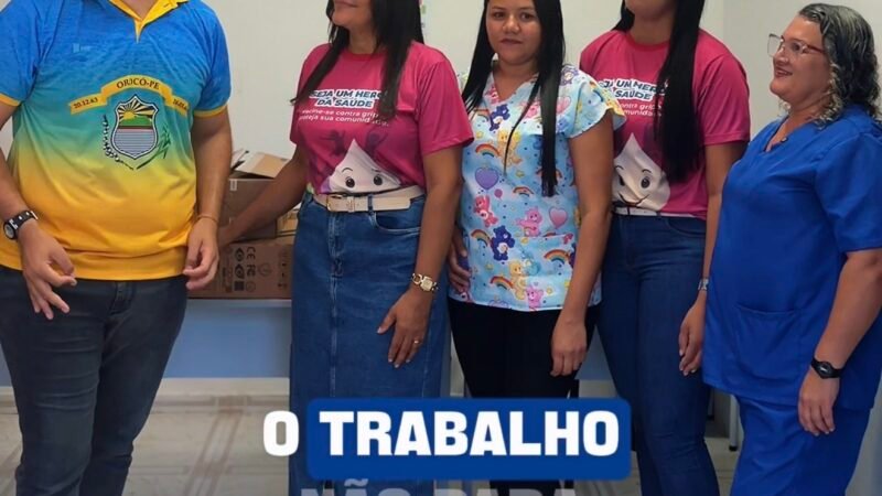 Prefeito Ismael Lira em parceria com a governadora Raquel Lyra fortalece salas de vacinação com novos computadores e amplia qualidade no atendimento em Orocó