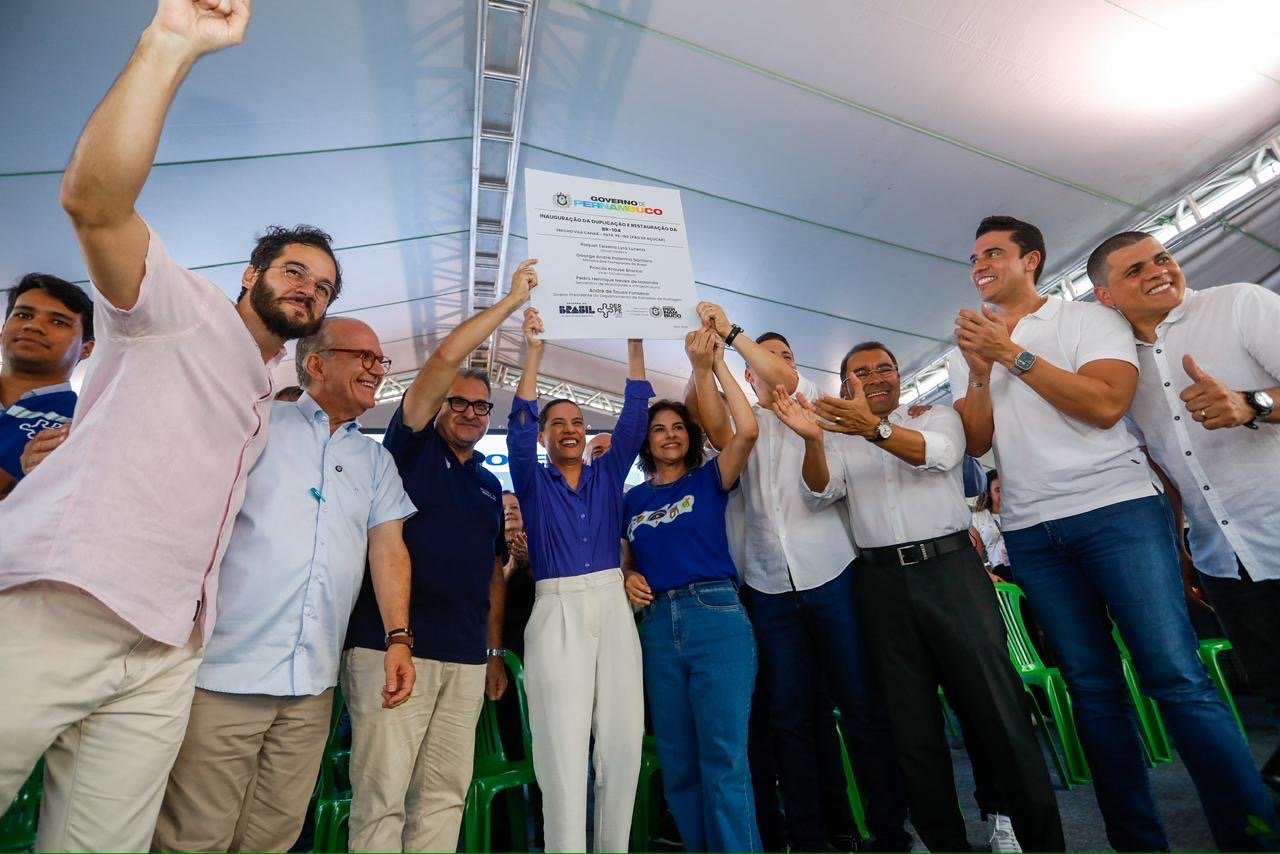 Governadora Raquel Lyra e ministro George Santoro entregam duplicação da BR-104, obra aguardada há 10 anos pelo Polo de Confecções