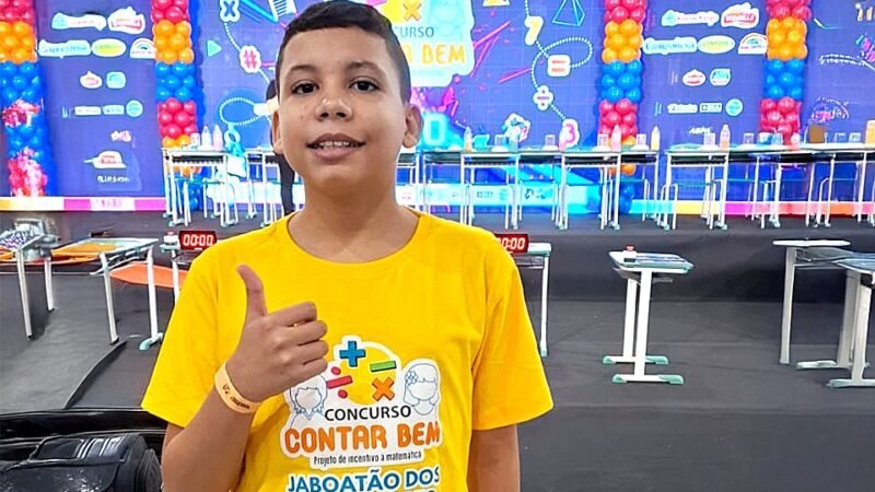 Estudante do Jaboatão representa município na final estadual do Concurso Contar Bem 2026