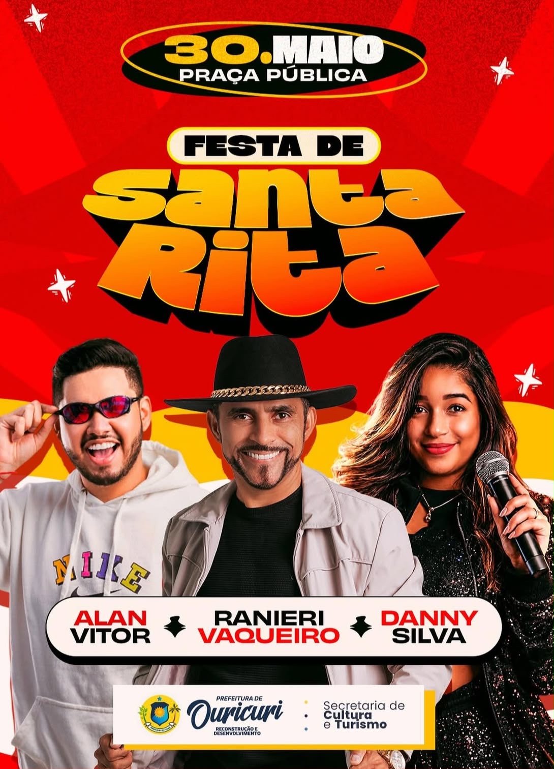 Festa em Santa Rita promete grande público com show de Ranieri Vaqueiro neste sábado