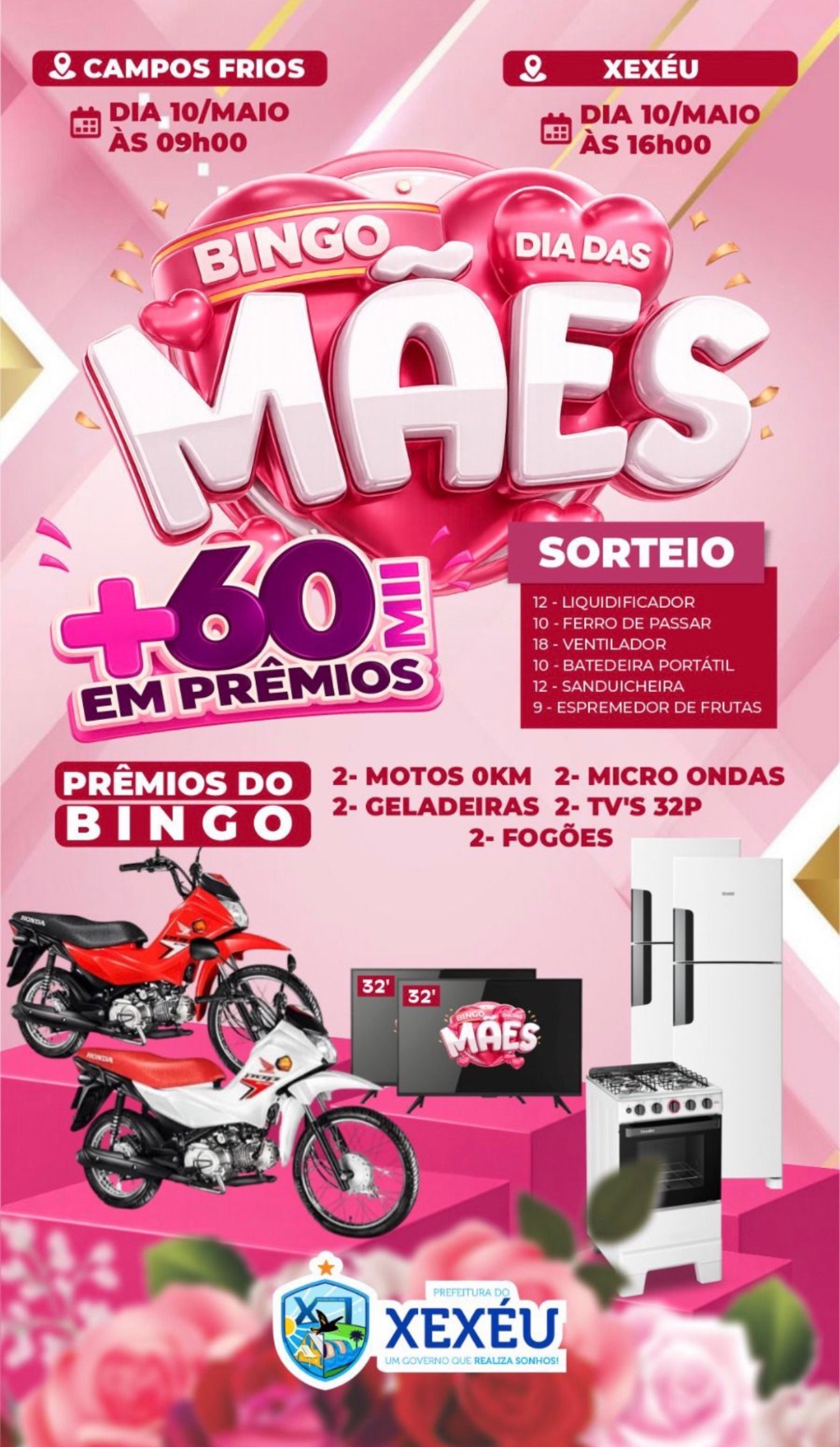 Xexéu promove grande Bingo do Dia das Mães com mais de R$ 60 mil em prêmios