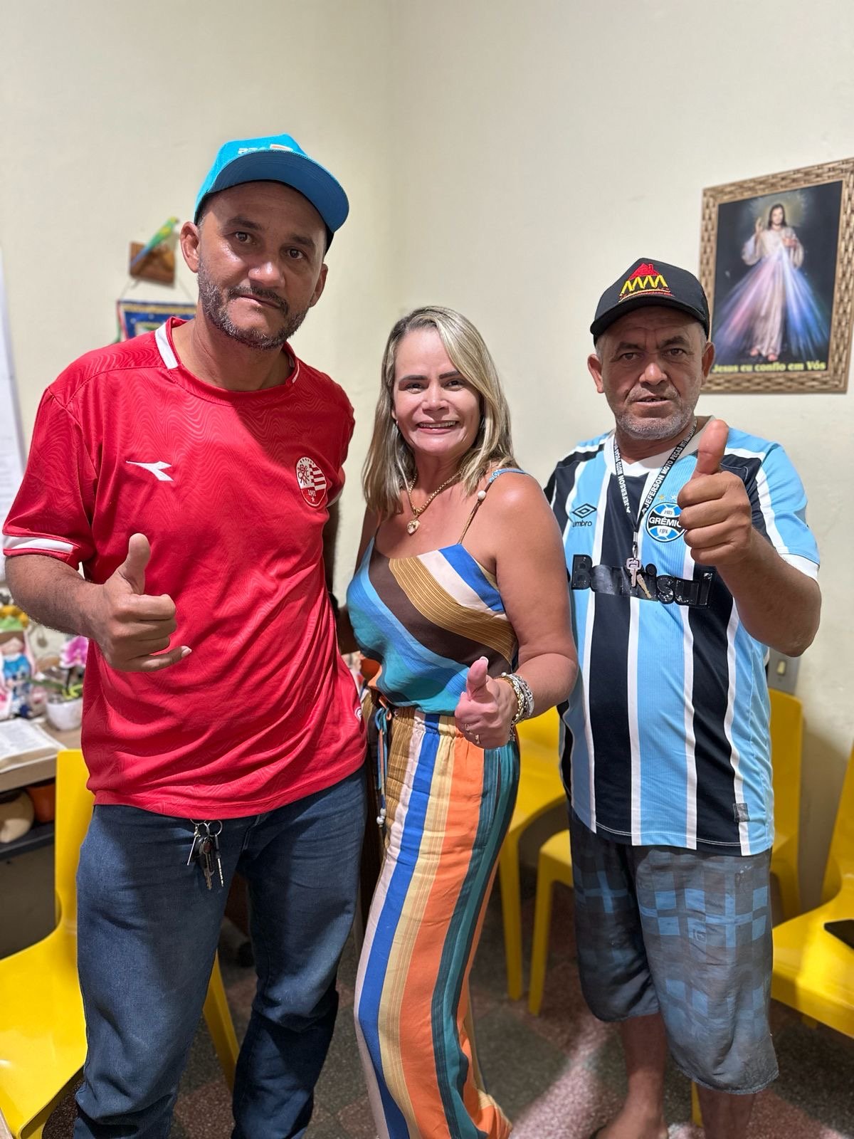 Prefeita Thatianne recebe Ailson e Cícero para uma reunião em prol do fortalecimento dos esportes em Palmeirina