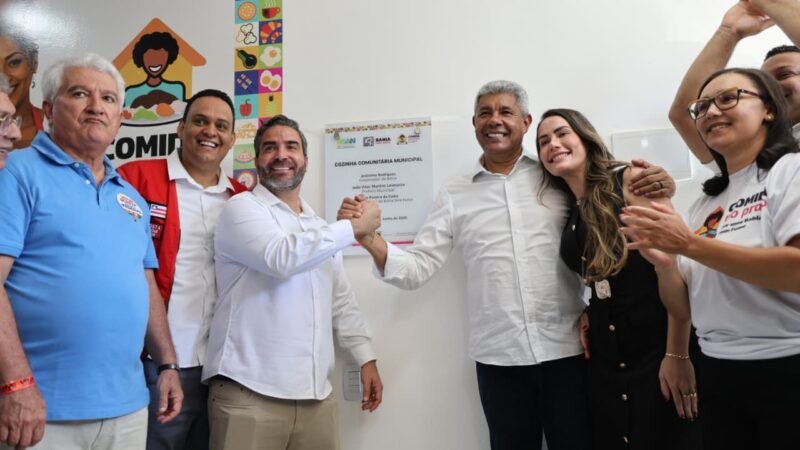 “Nossa luta é incessante para combater a fome”, afirma Jerônimo ao inaugurar cozinhas comunitárias em Riacho de Santana