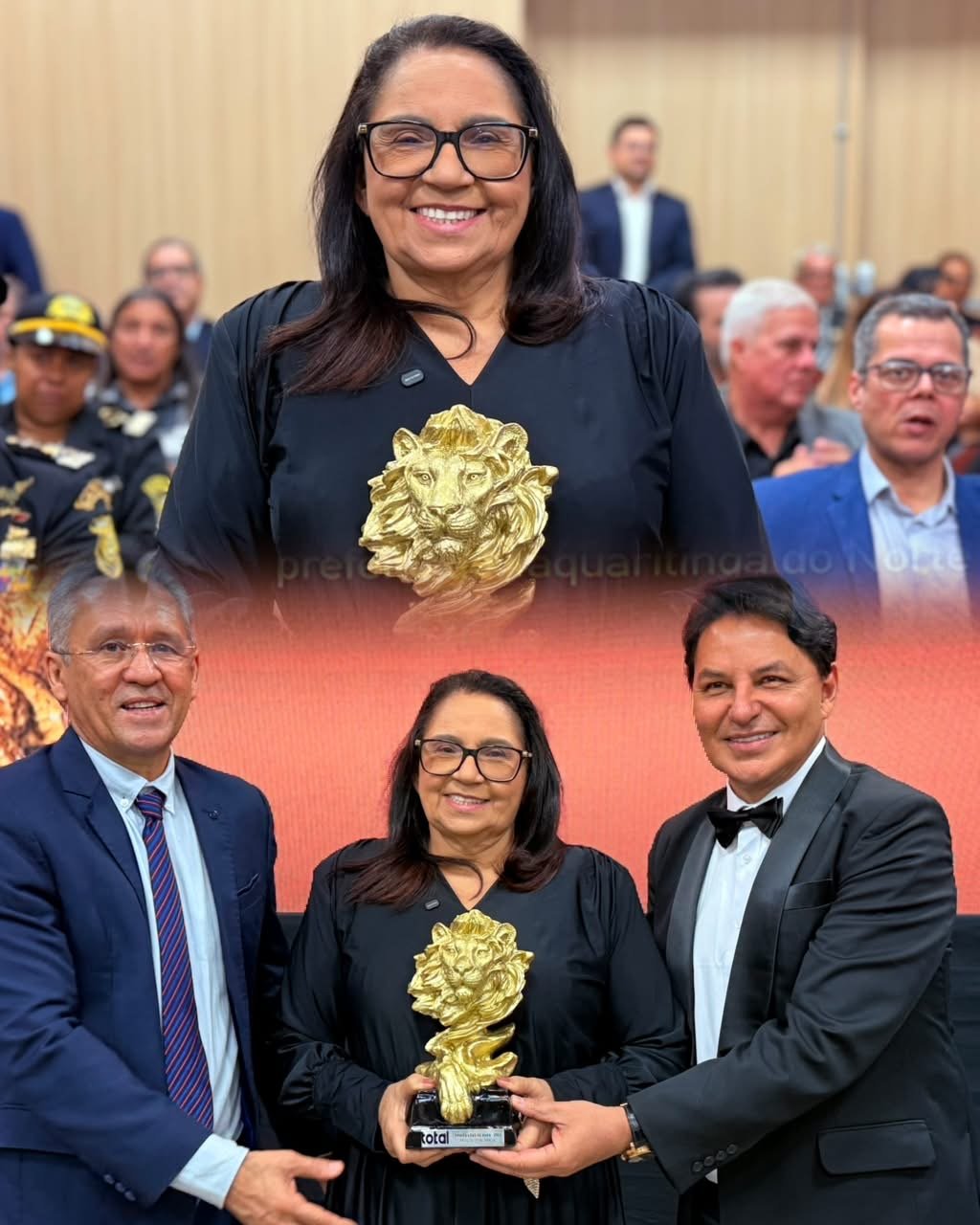 DONA GRAÇA RECEBE TROFÉU LEÃO DE OURO EM RECONHECIMENTO AO TRABALHO DESENVOLVIDO EM CATENDE
