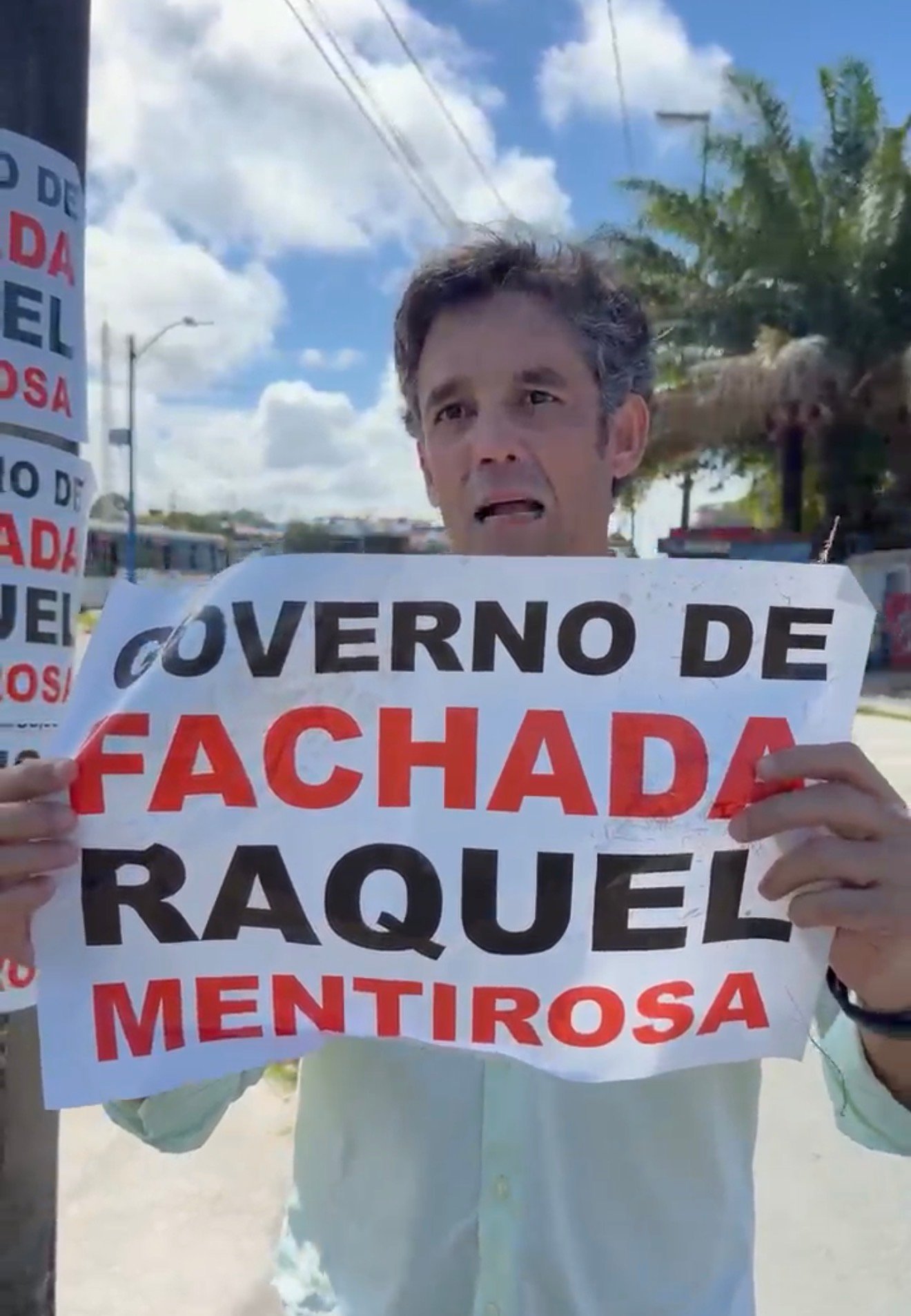 Daniel Coelho denuncia material ilegal agredindo a governadora Raquel Lyra em Olinda