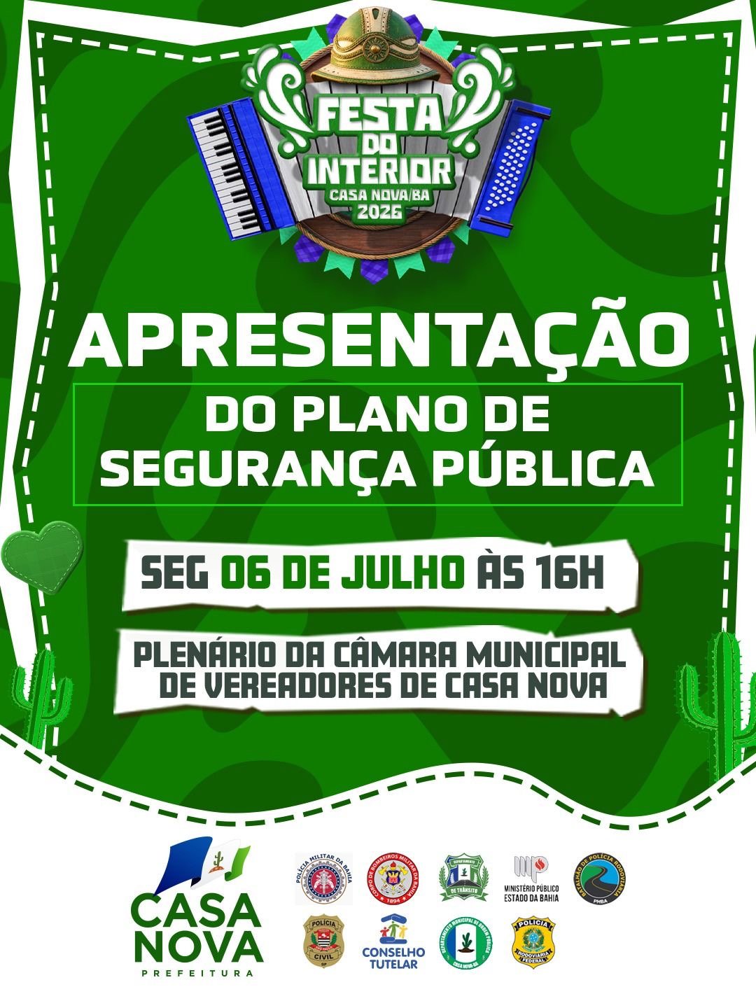 Casa Nova apresenta Plano de Segurança da 35ª Festa do Interior na próxima segunda-feira (6)