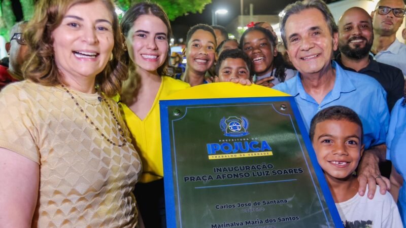 Prefeito Carlos Santana entrega praça requalificada em Camela e amplia espaços de convivência para a população ipojucana