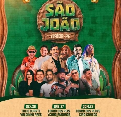 São João Popular de Itaíba começa nesta sexta (26) com shows, entrega de títulos e novos veículos