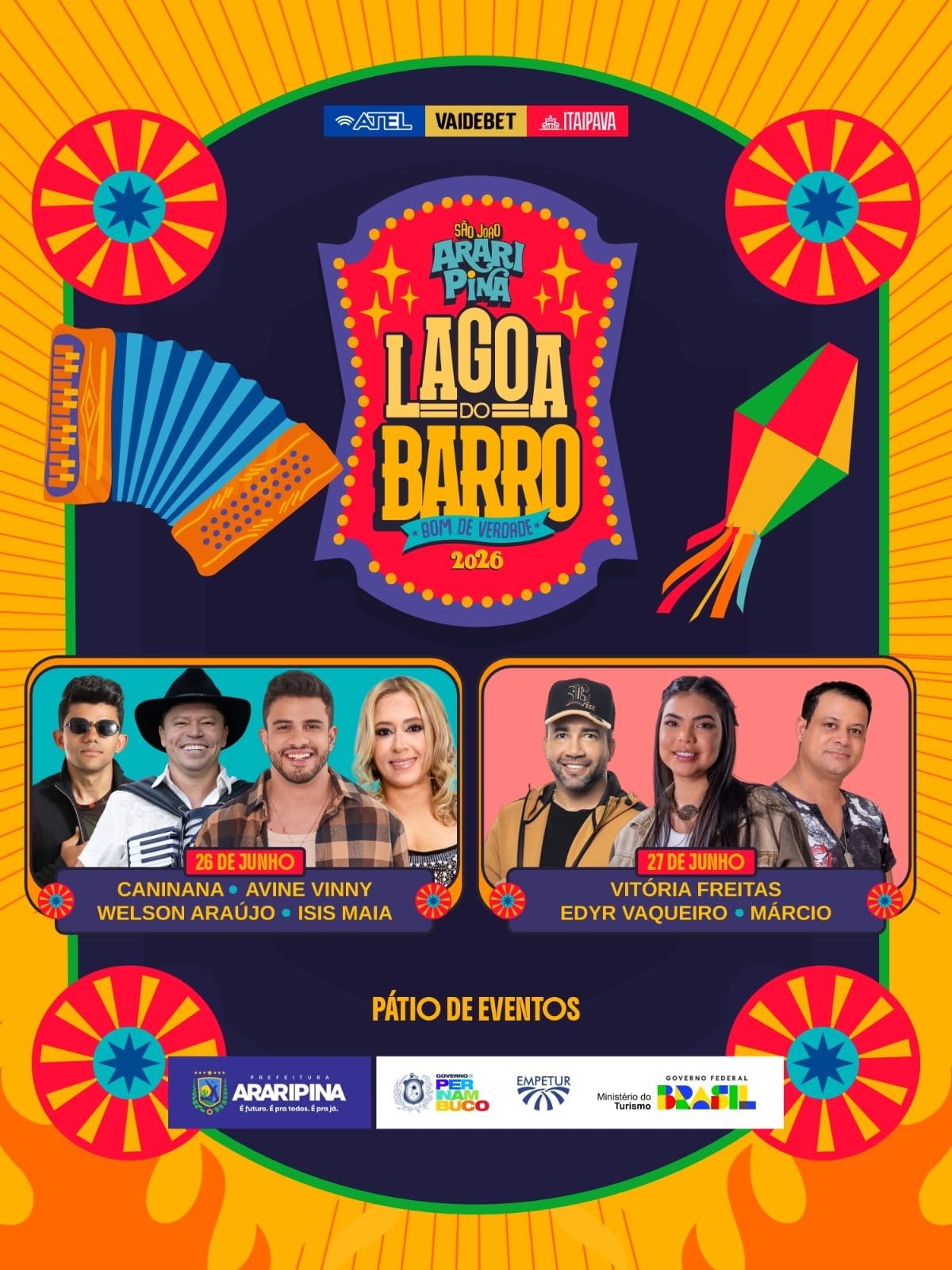 São João de Araripina segue com programação de Lagoa do Barro nos dias 26 e 27 de junho