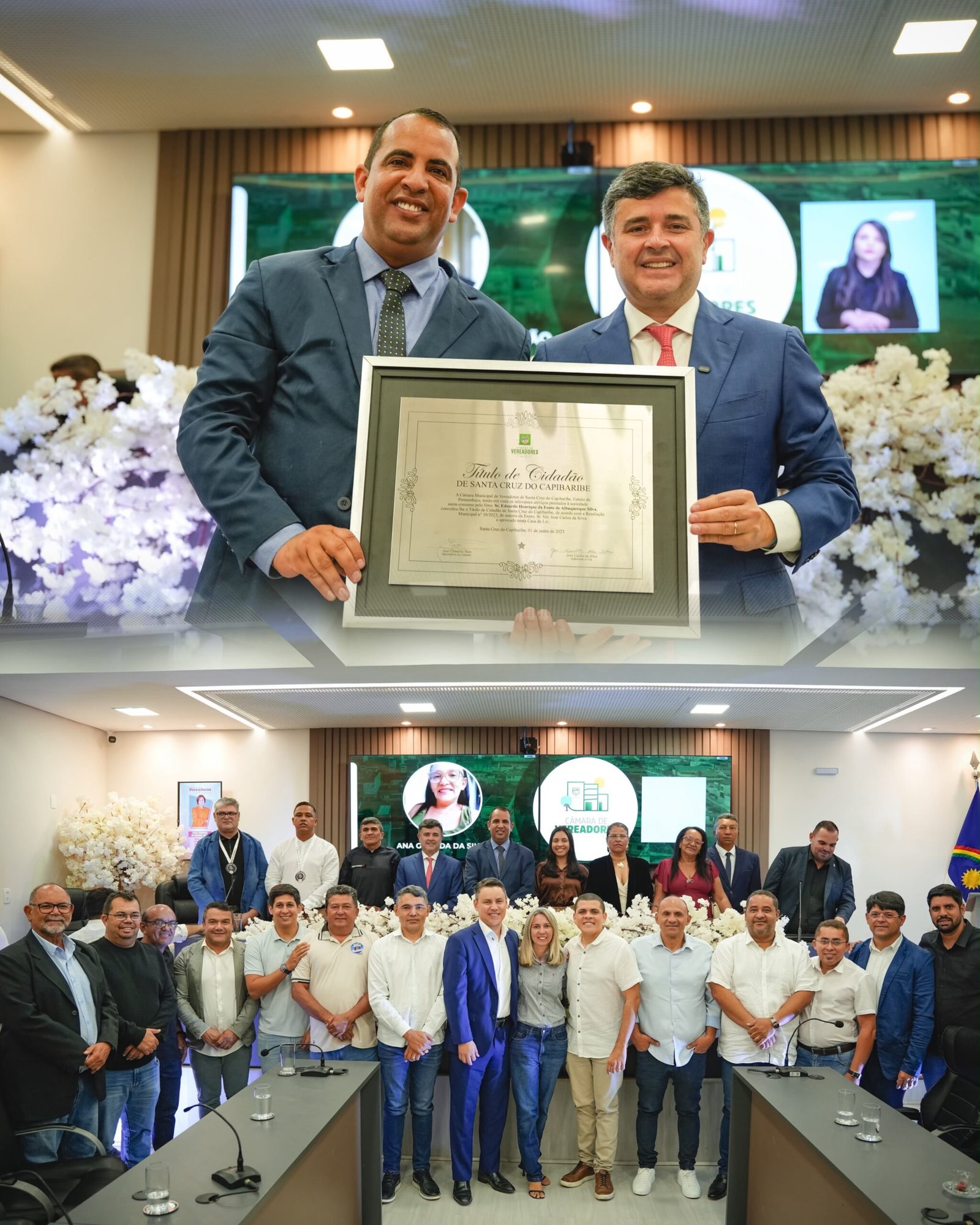 Com indicação de Carlinhos da Cohab, Eduardo da Fonte recebe título de Cidadão de Santa Cruz do Capibaribe