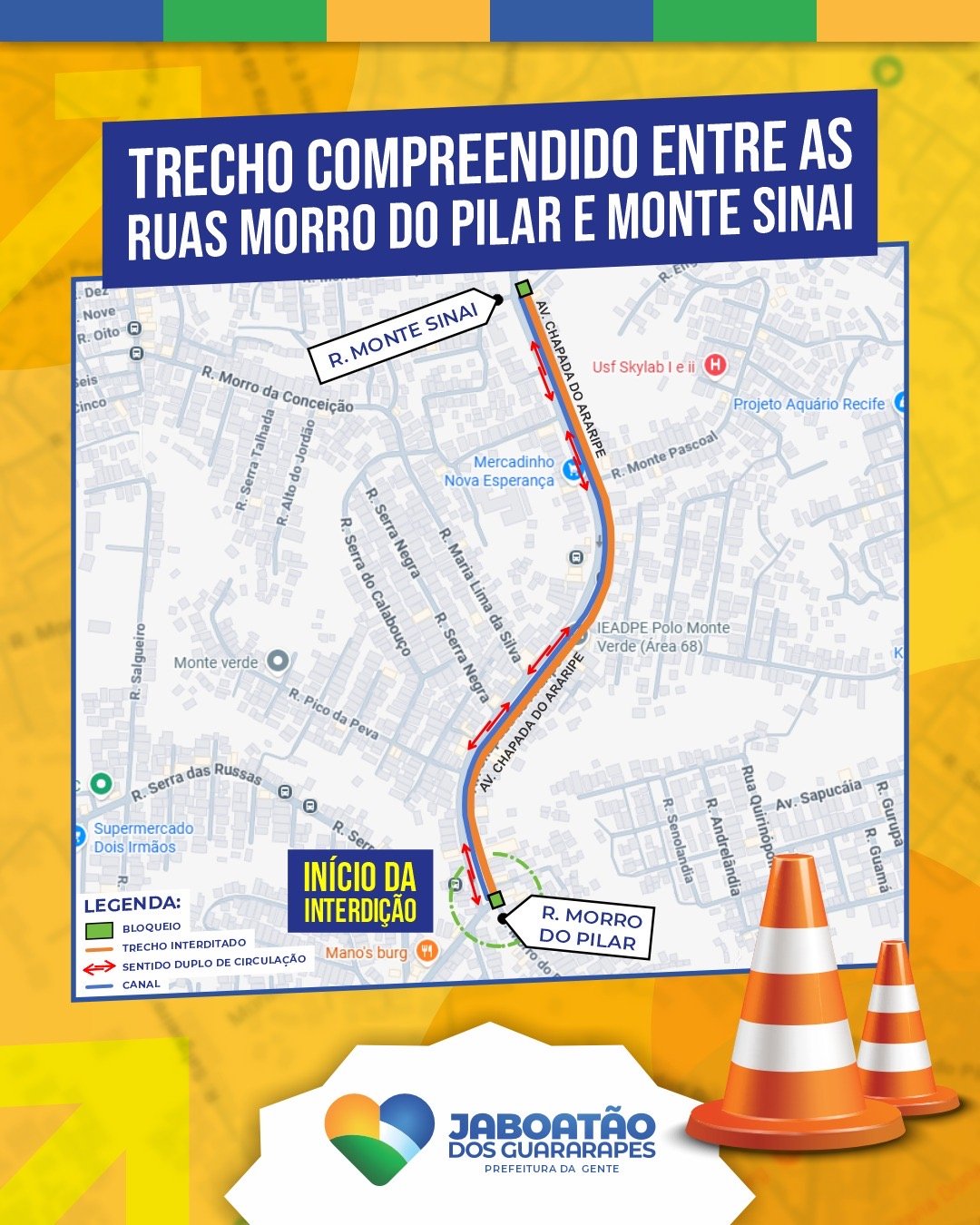 Obras de requalificação do Canal de Monte Verde alteram trânsito a partir desta terça-feira (14)