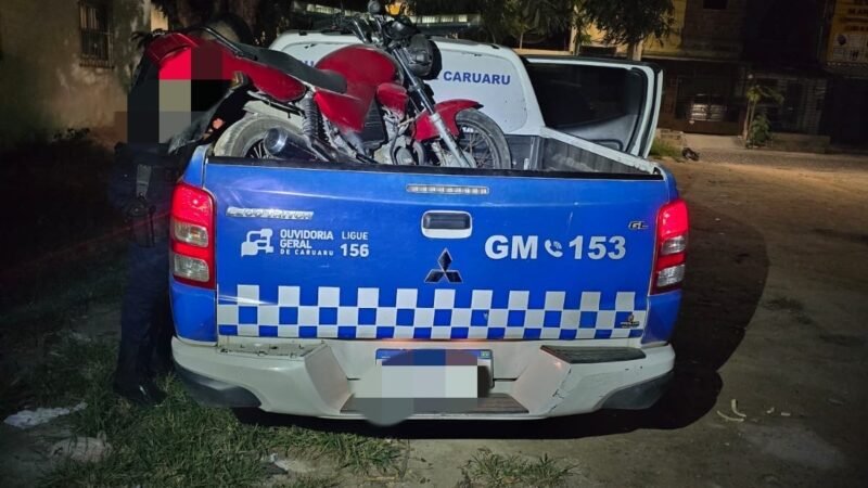 Motocicleta com queixa de roubo é recuperada pela Guarda Municipal de Caruaru