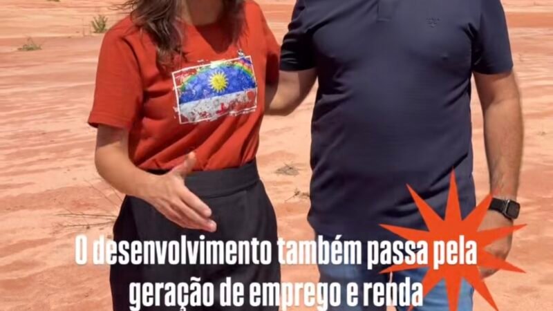 Governadora Raquel Lyra visita obras do Polo Industrial de Palmares ao lado do prefeito Júnior de Beto