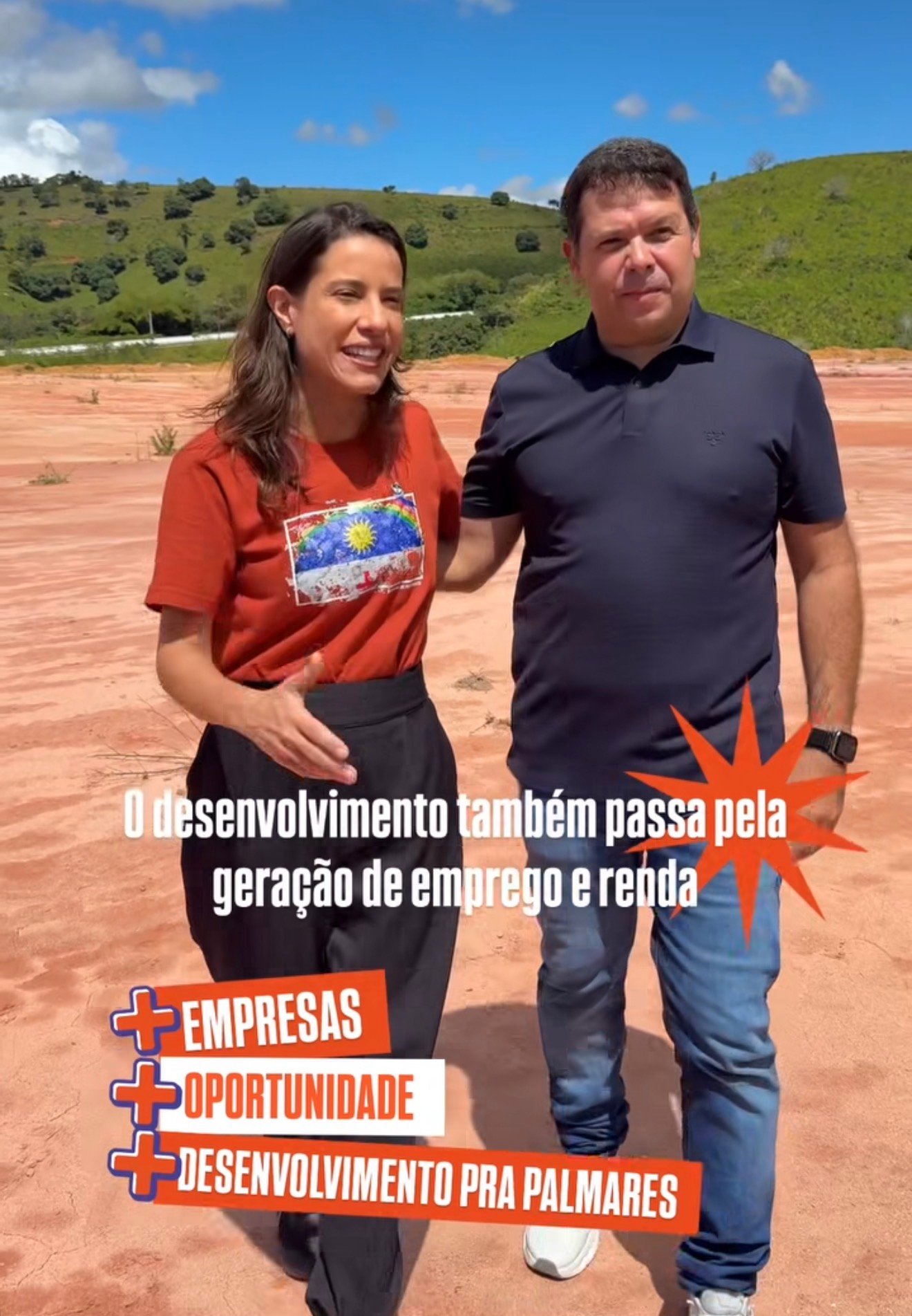 Governadora Raquel Lyra visita obras do Polo Industrial de Palmares ao lado do prefeito Júnior de Beto