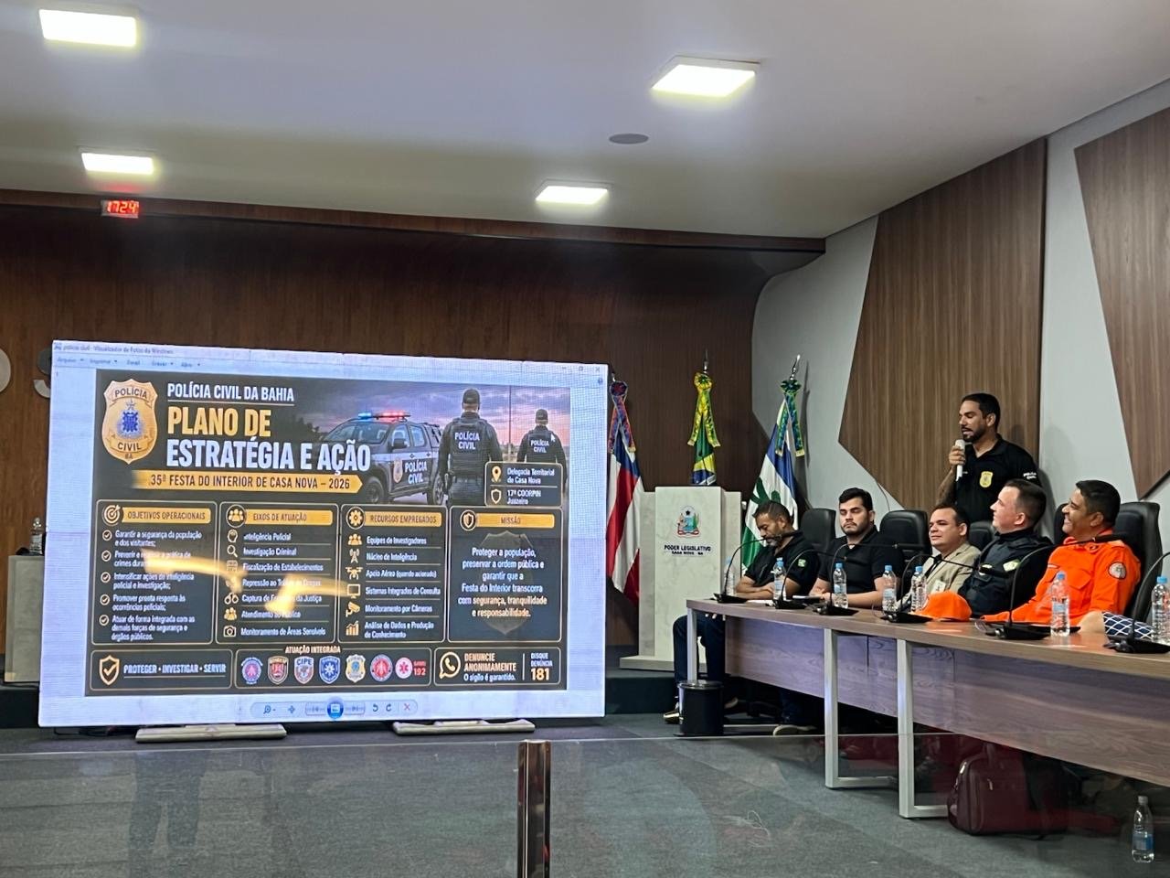 Plano integrado de Segurança Pública para a 35ª Festa do Interior de Casa Nova é apresentado: evento vai reunir ações de diversos órgãos de segurança 