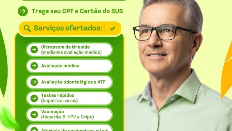 Prefeitura de Jataúba promove Ação Julho Verde e Amarelo com serviços gratuitos de saúde no dia 30 de julho