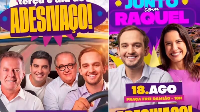 Victor Coelho promove adesivaço com a presença de Kaio Maniçoba e Augusto Coutinho em Ouricuri nesta terça-feira