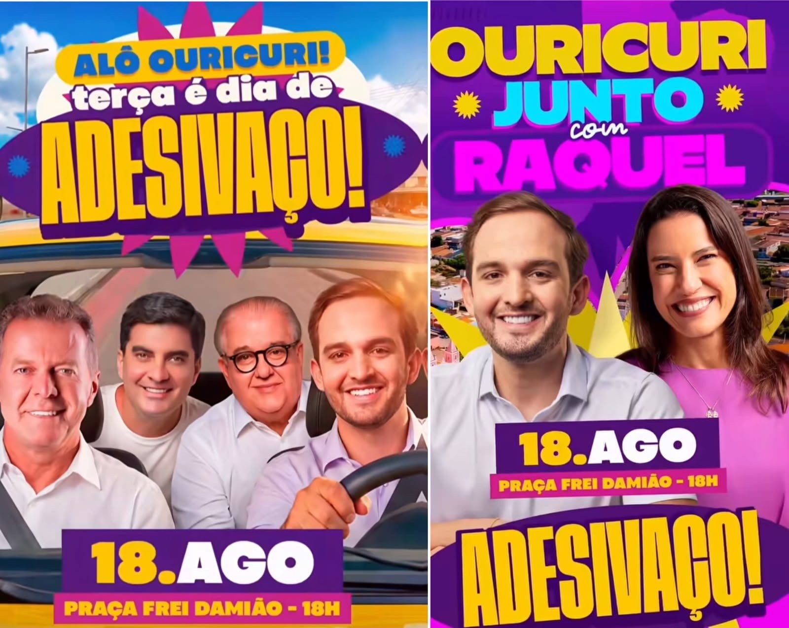 Victor Coelho promove adesivaço com a presença de Kaio Maniçoba e Augusto Coutinho em Ouricuri nesta terça-feira