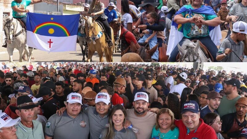 Ao lado do prefeito Pedro Pilota, Regina da Saúde participa da 3ª Cavalgada do Ano no distrito de Negras, em Itaíba