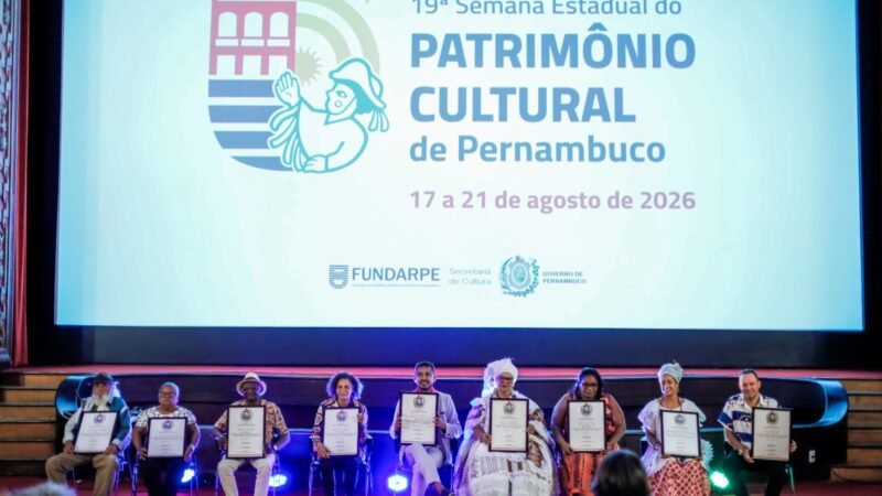 Governo de Pernambuco diploma dez novos Patrimônios Vivos do Estado e celebra a cultura popular