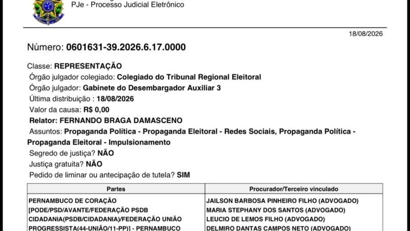 Coligação de Raquel aciona Justiça Eleitoral contra uso de propaganda negativa e irregular financiada até com dólares