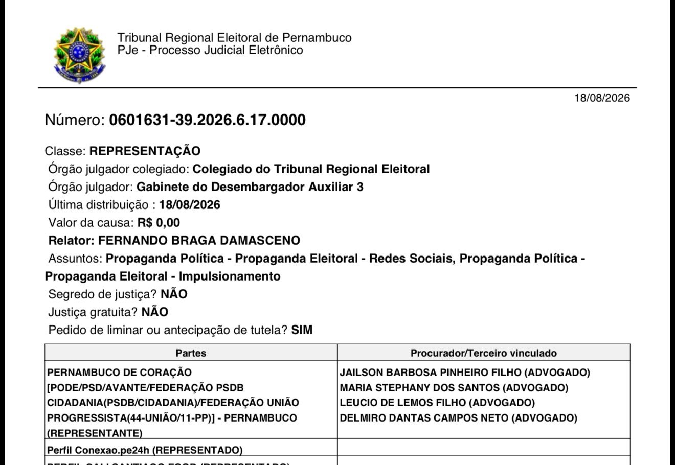 Coligação de Raquel aciona Justiça Eleitoral contra uso de propaganda negativa e irregular financiada até com dólares