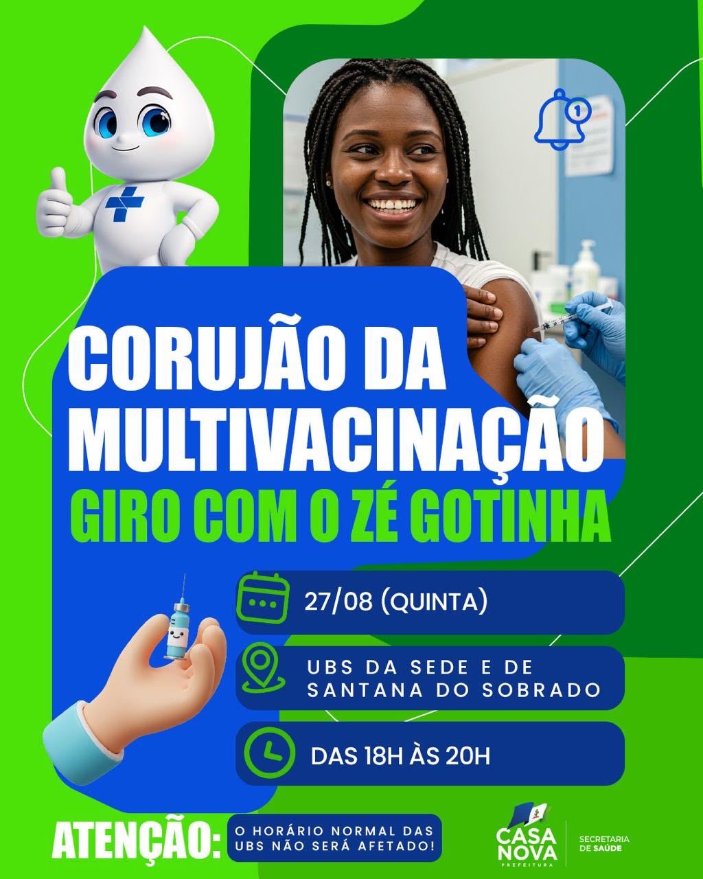 Casa Nova promove Corujão da Multivacinação nesta quinta (27)