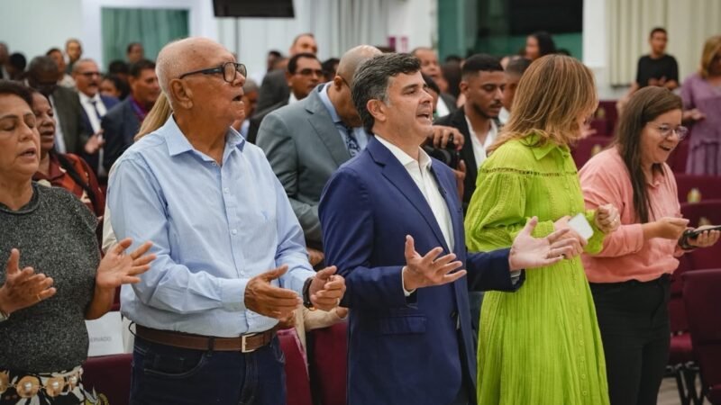 Eduardo da Fonte, Clarissa Tércio e Pastor Júnior Tércio participam de homenagem ao aniversário do Pastor Presidente Francisco Tércio em Jaboatão