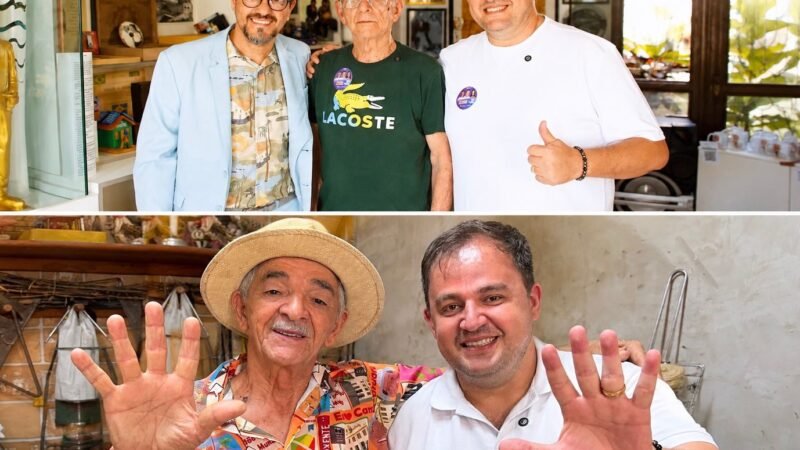 Anderson Luiz recebe apoio de ícones da cultura popular e Patrimônios Vivos de Caruaru