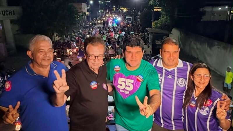 Comitê de Guiga e Antônio Moraes é inaugurado com grande sucesso e multidão nas ruas de Timbaúba