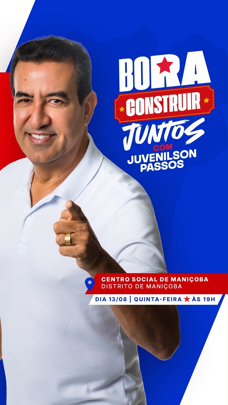 Maniçoba em Foco: Juvenilson Passos convoca população para o encontro ‘Bora Construir Juntos’ nesta quinta (13)