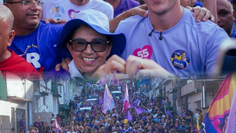 Dona Graça e Miguel Coelho arrastam multidão pelas ruas de Catende