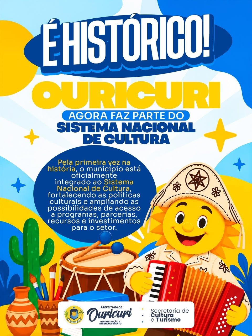 Histórico: Ouricuri passa a integrar oficialmente o Sistema Nacional de Cultura
