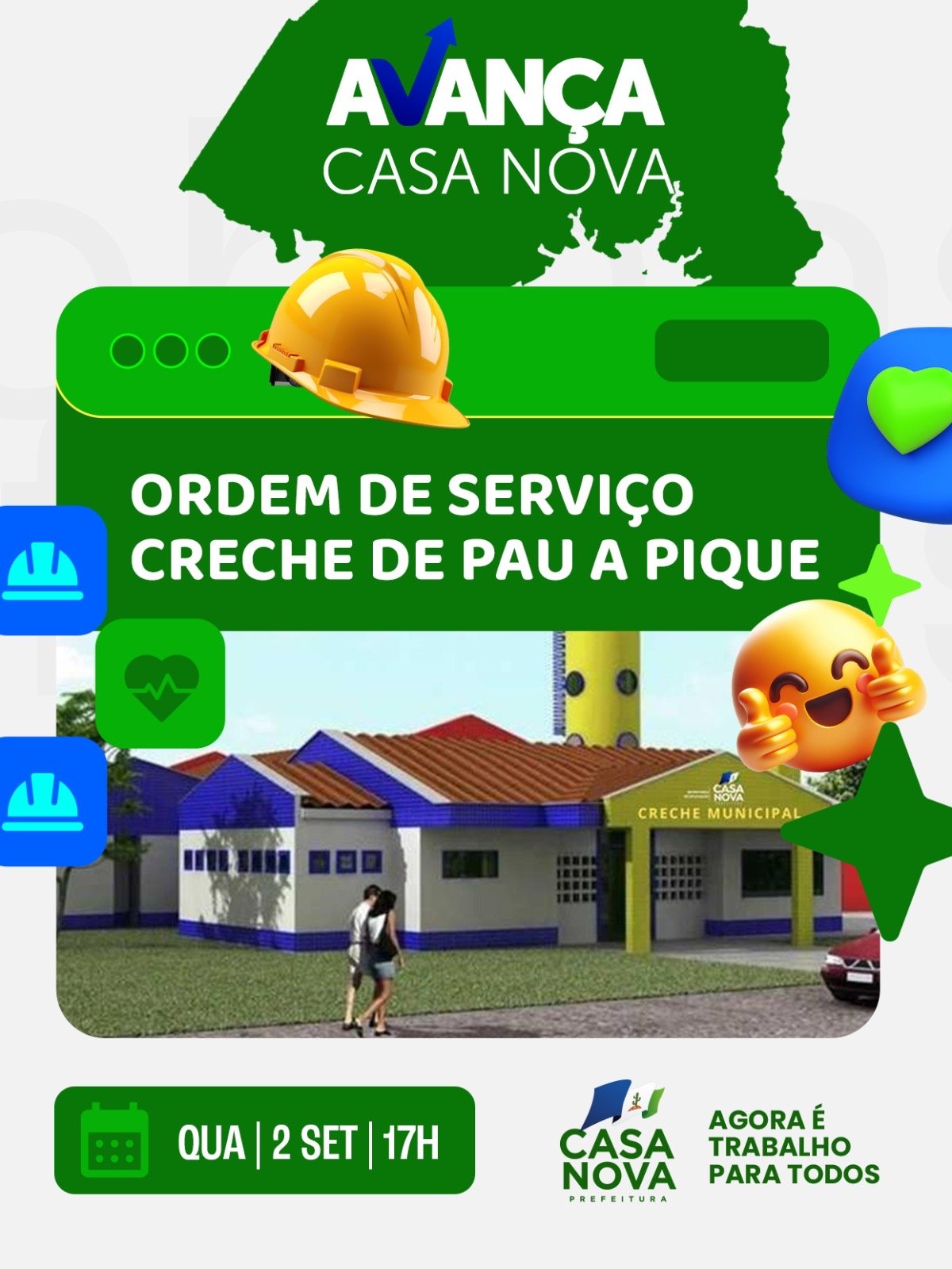 Avança Casa Nova: Prefeitura assina ordem de serviço para construção de nova creche em Pau a Pique nesta quarta (02)