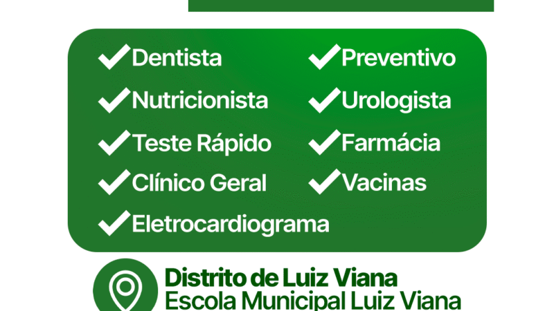 Casa Nova + Ação: Prefeitura leva serviços gratuitos e atendimentos de saúde ao distrito de Santana do Sobrado