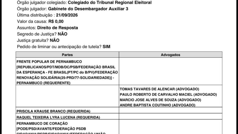 TRE-PE mantém propaganda “Creche Fake” no ar e rejeita pedido de direito de resposta de João Campos