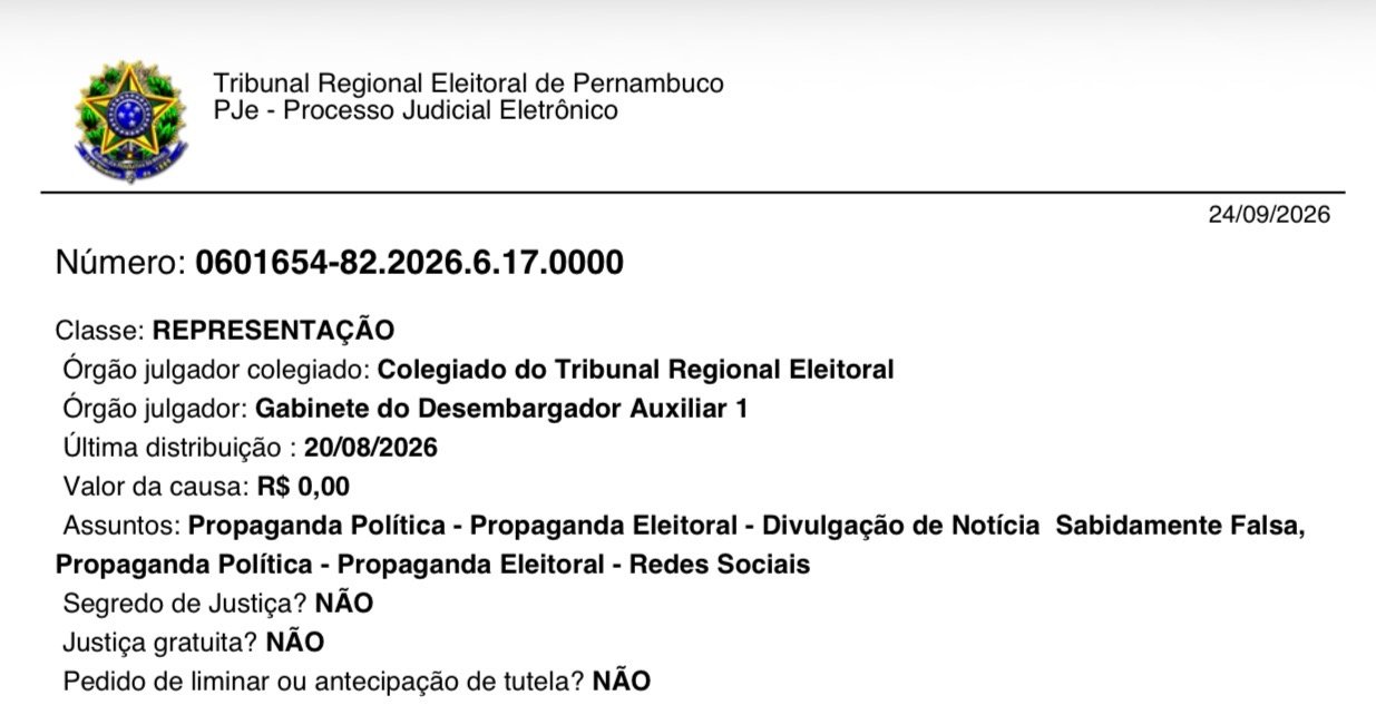 Wladimir Quirino, dono da página “João Campos Platinado” é condenado a pagar multa de R$ 15 mil por ataques a Raquel