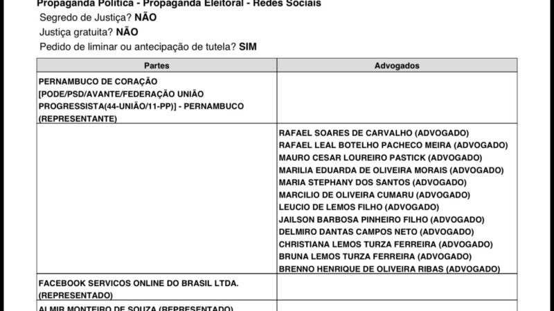 Perfis favoráveis a João Campos sofrem punição da Justiça Eleitoral por publicações que faziam associações falsas entre Raquel Lyra e Rodrigo Carvalheira